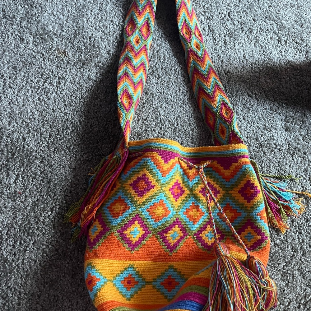 Colorful Geometric Patterned Women Bag